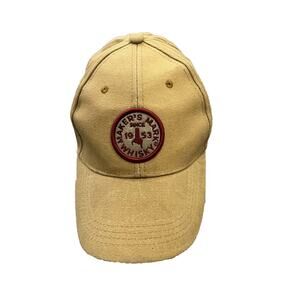 Makers Mark Mens Brown Whisky Bourbon Kentucky Adjustable Leather Strap Hat Cap